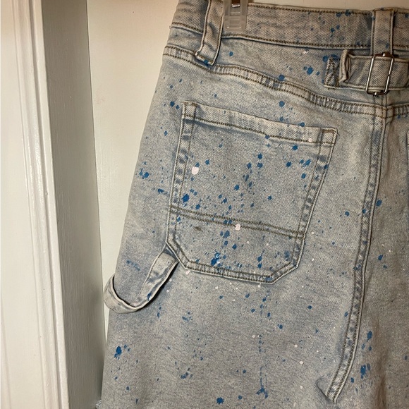 Paint Splatter Cut-Off Jean Shorts - Picture 9 of 10